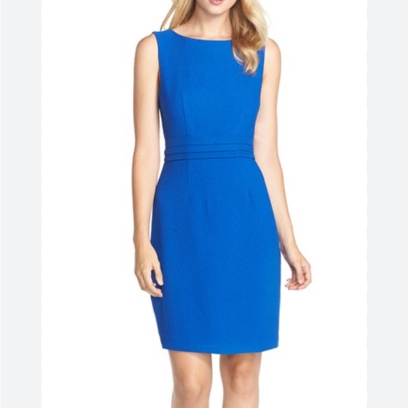 J Crew 365 Sleeveless Sheath Dress in Elegant Blue NWT size 8 - Picture 1 of 9